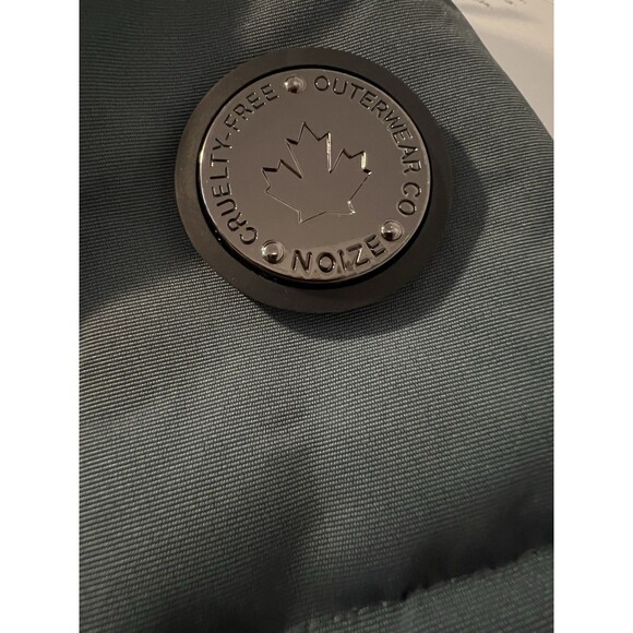 Noize Astrid Mid Length Parka Vegan Cruelty-Free Size Small Seaport Green - Picture 14 of 16